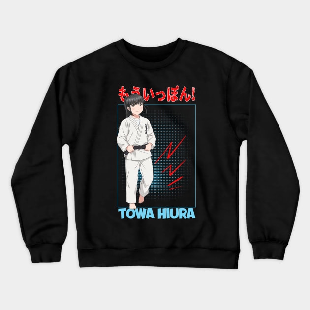 Ippon Again! judoka Anime TOWA HIURA Crewneck Sweatshirt by AssoDesign